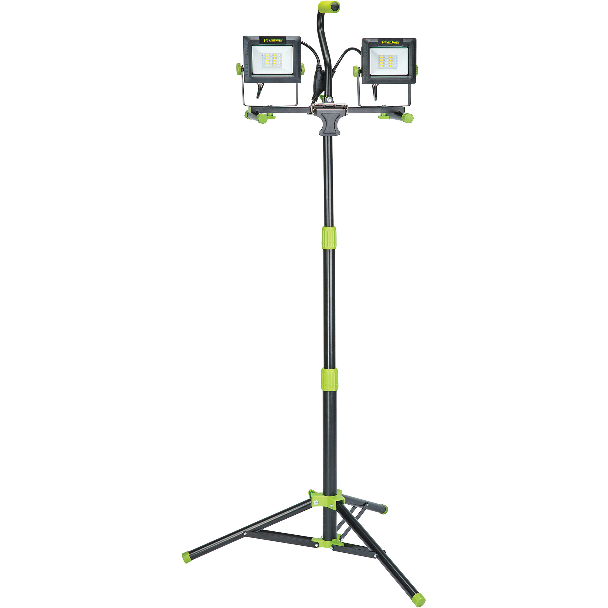 PowerSmith LED Dual Head Tripod Work Light, 8000 Lumens, Model# PWLD080T